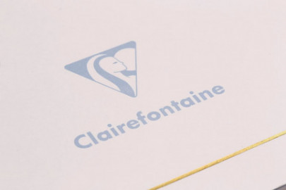 Clairefontaine Rhodia 36176C Triomphe Gold Collection  White Sewn Notebook - A4 21x29.7 cm - 96 Lined White Pages - 90 g Paper - Card Cover with Gold Marking