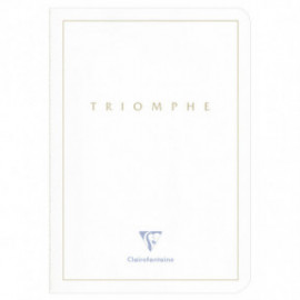 Clairefontaine Rhodia 36126C Triomphe Gold Collection  White Sewn Notebook - A5 21x14,8 cm - 96 Lined White Pages - 90 g Paper - Card Cover with Gold Marking