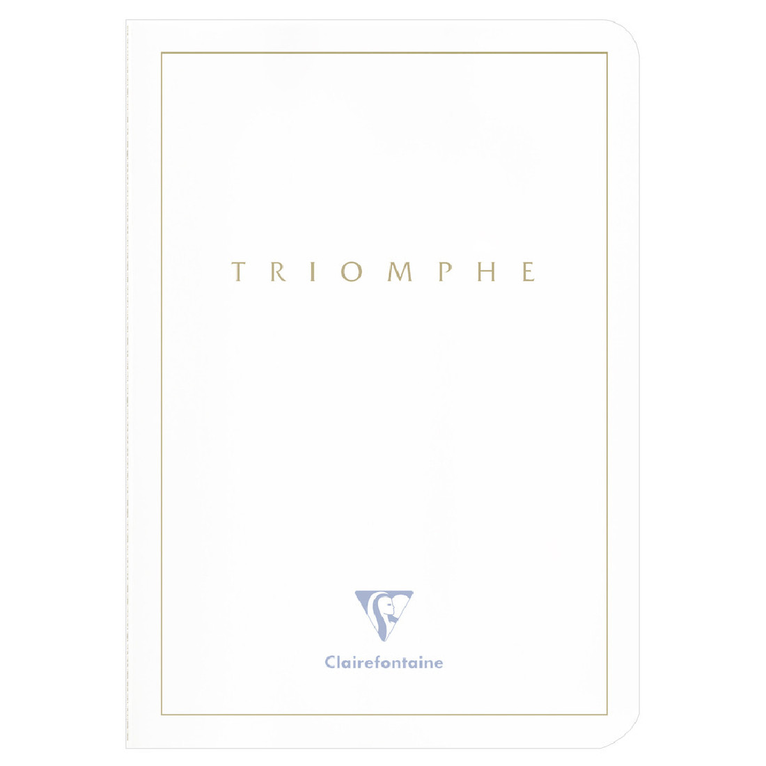Clairefontaine Rhodia 36126C Triomphe Gold Collection  White Sewn Notebook - A5 21x14,8 cm - 96 Lined White Pages - 90 g Paper - Card Cover with Gold Marking