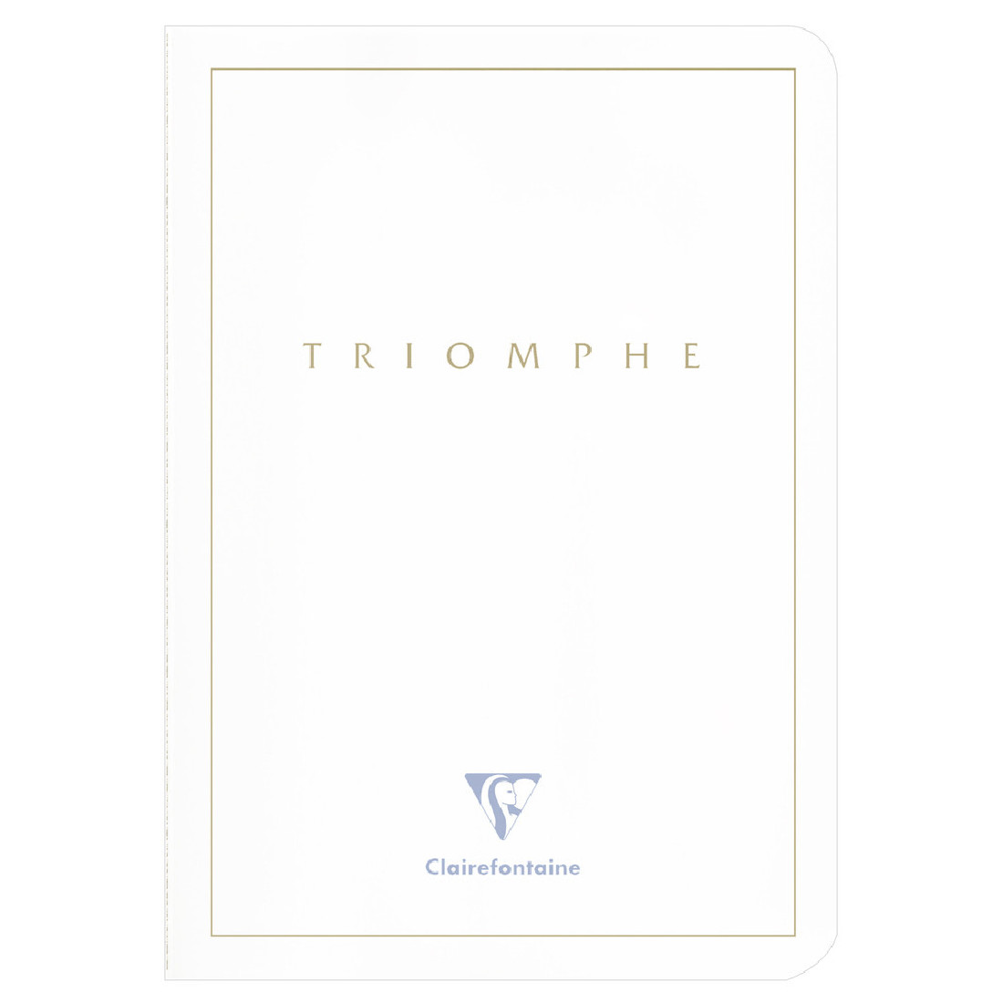 Clairefontaine Rhodia 36126C Triomphe Gold Collection  White Sewn Notebook - A5 21x14,8 cm - 96 Lined White Pages - 90 g Paper - Card Cover with Gold Marking