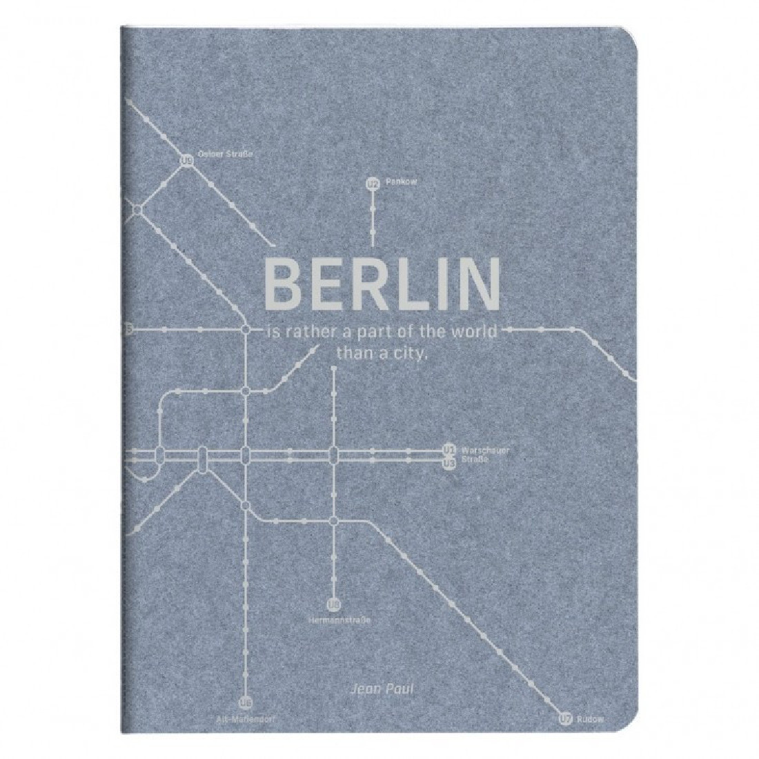 Clairefontaine Rhodia Jeans notebook A5 21x14,8cm, Berlin metro, 90gr, lined, 96 pages, 083533