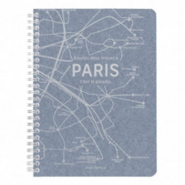 Clairefontaine Rhodia Jeans spiral notebook A5 21x14,8cm, Paris metro, 90gr, lined, 148 pages, 083536