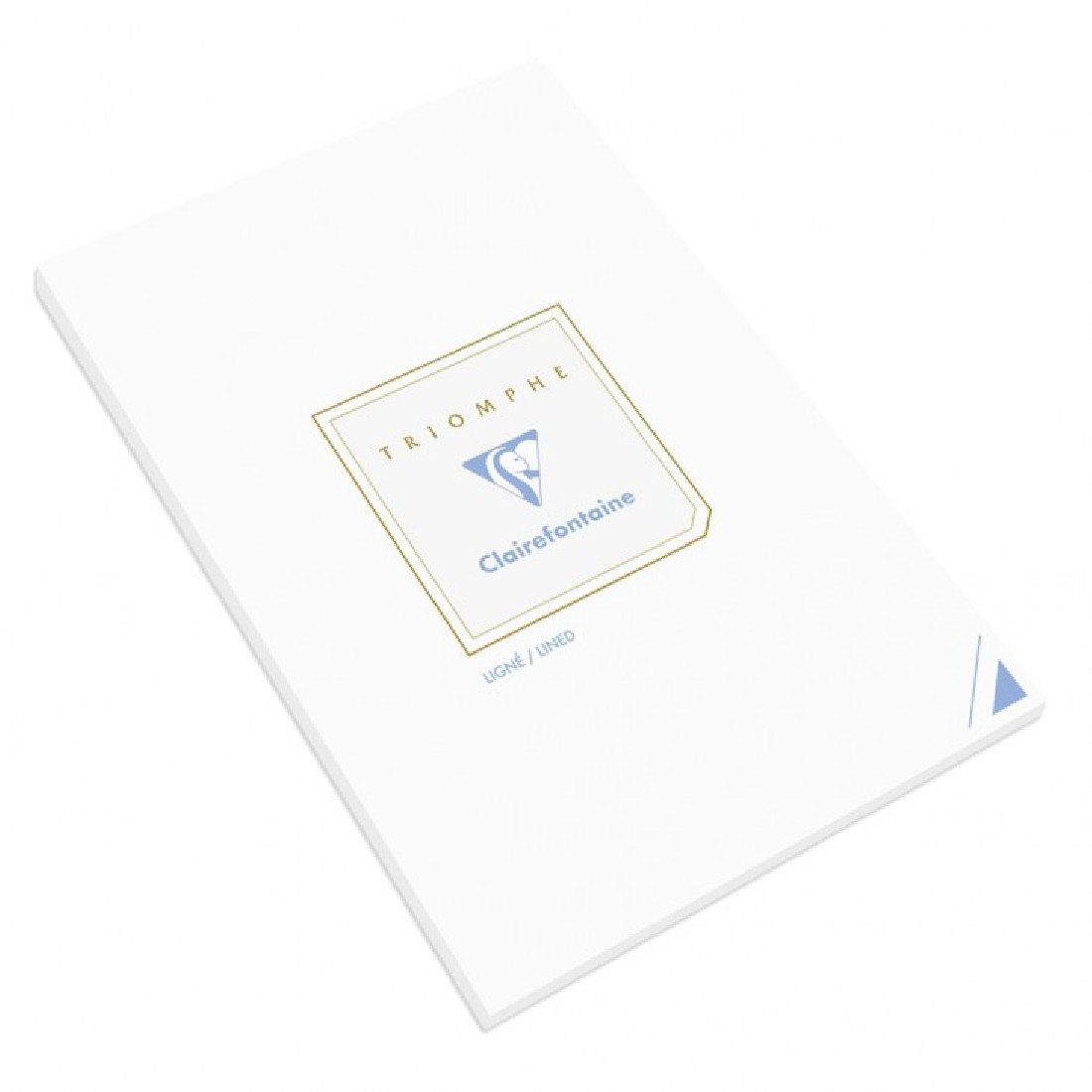 Clairefontaine Rhodia Triomphe pad A4, 29,7X21, 100 pages, white paper 90g, Lined, 6174c