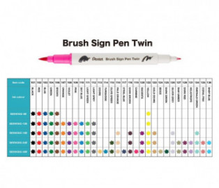 Pentel Brush Sign Pen Twin T102 Red