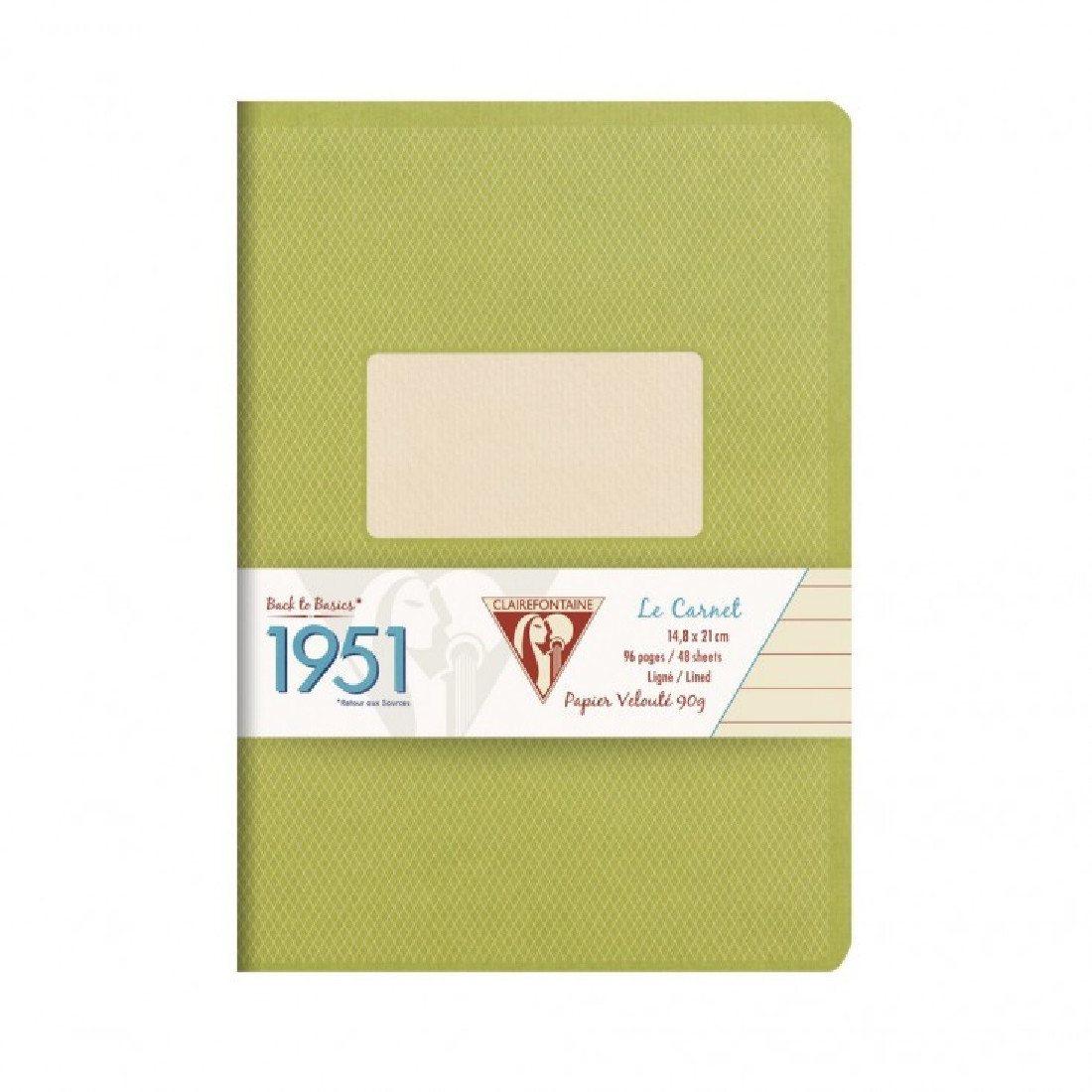 Clairefontaine notebook 1951 lined A5 14,8X21 96 pages 90gr 195136c green