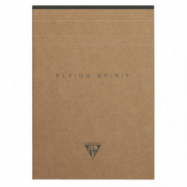 Clairefontaine Rhodia notepad A5 21x14,8cm, Flying spirit, 140 pages, Lined, ivoire paper 90gr, brown craft cover,103636