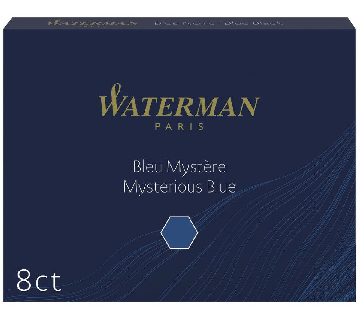 Waterman Ink Cartridges Blue - Black 8pcs
