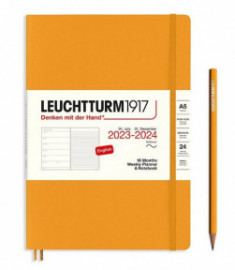 Leuchtturm 1917 Weekly Planner and Notebook 18 Months 2023 - 2024 A5 Rising Sun Soft Cover