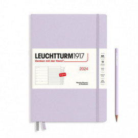 Leuchtturm 1917 Weekly Planner and Notebook 2024 Lilac B5 Hard Cover