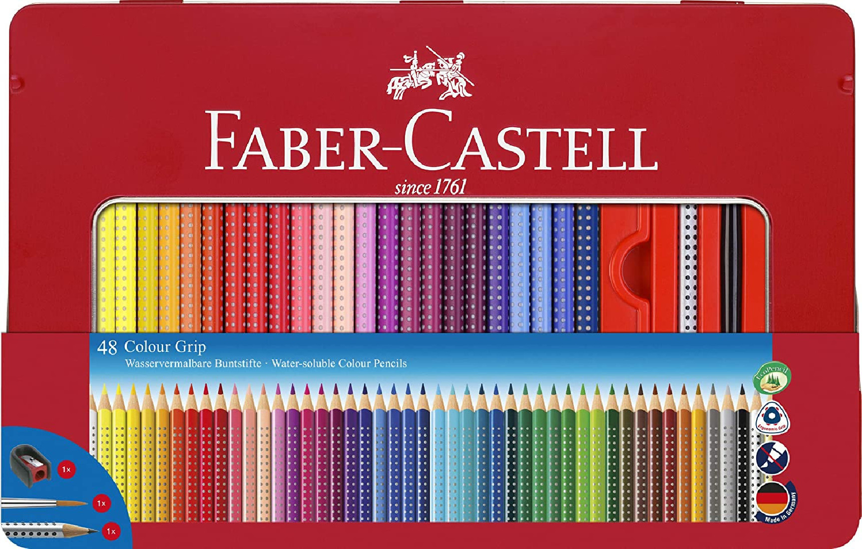 Faber Castell Grip Colour Pencils Tin of 48 112448