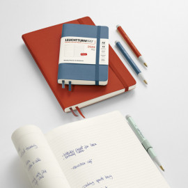 Leuchtturm 1917 Weekly Planner and Notebook 2024 Port Red Medium A5 Soft Cover