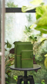 Paper Republic grand voyageur xl botany green leather journal