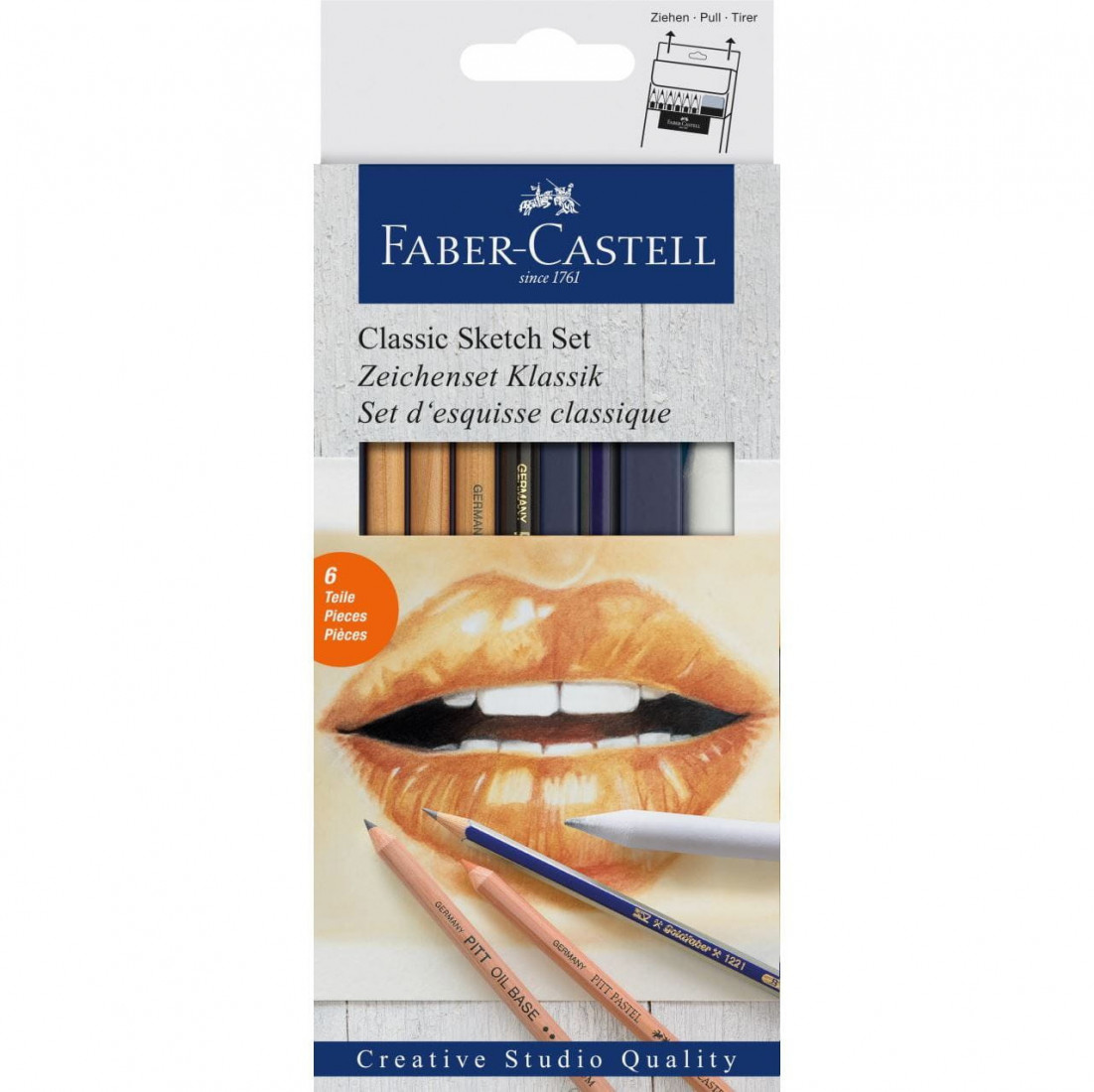 Faber Castell Pitt Artist Pen Brush, Pastel - Wallet of 6 - 167163