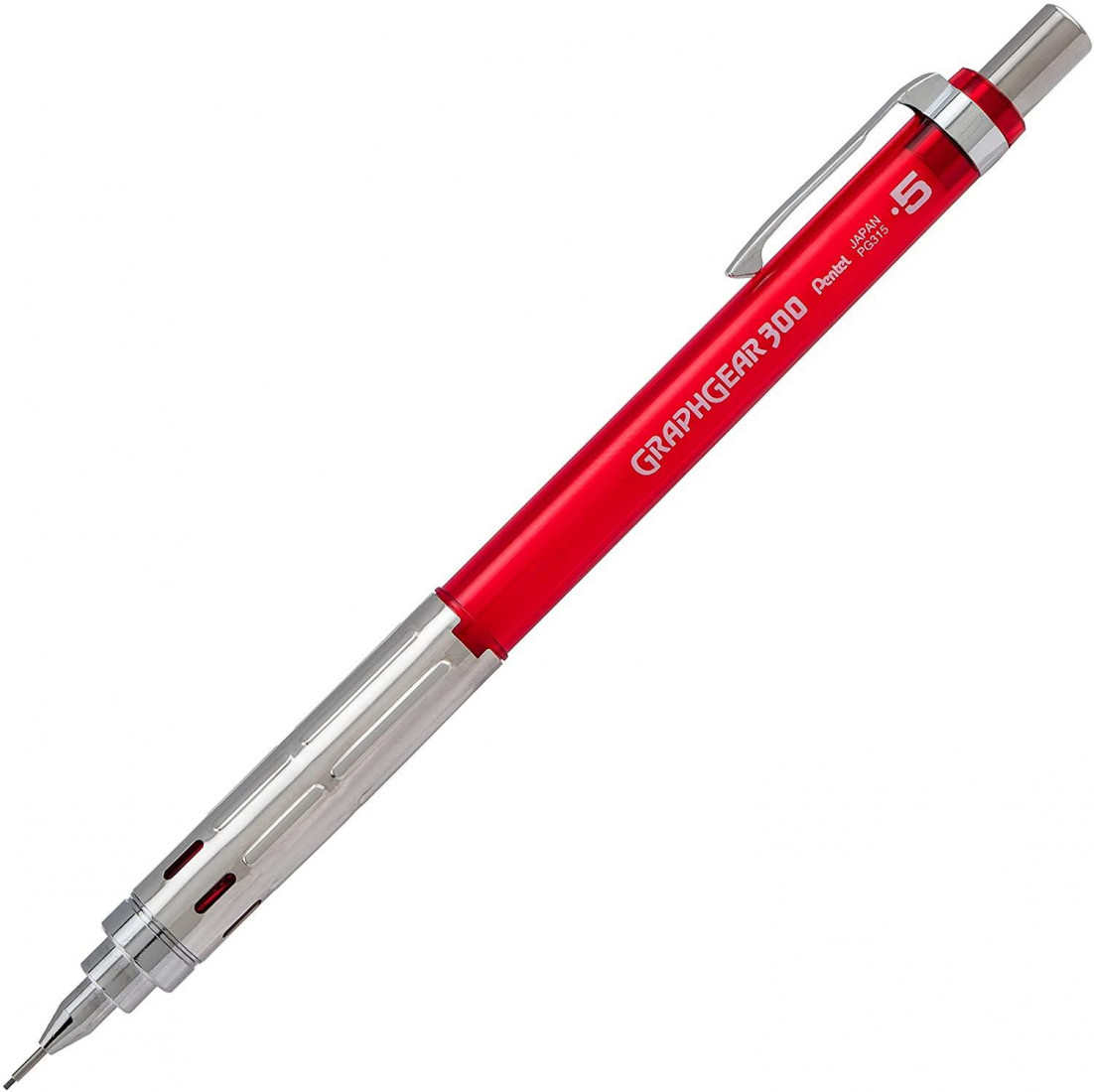 Pentel Graphgear 300 Red 0.5mm mechanical pencil  PG315-TBX
