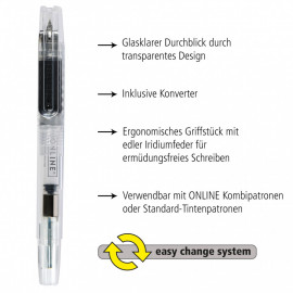 Fountain pen Bachelor Ice 1.4mm with Converter 54118 Online