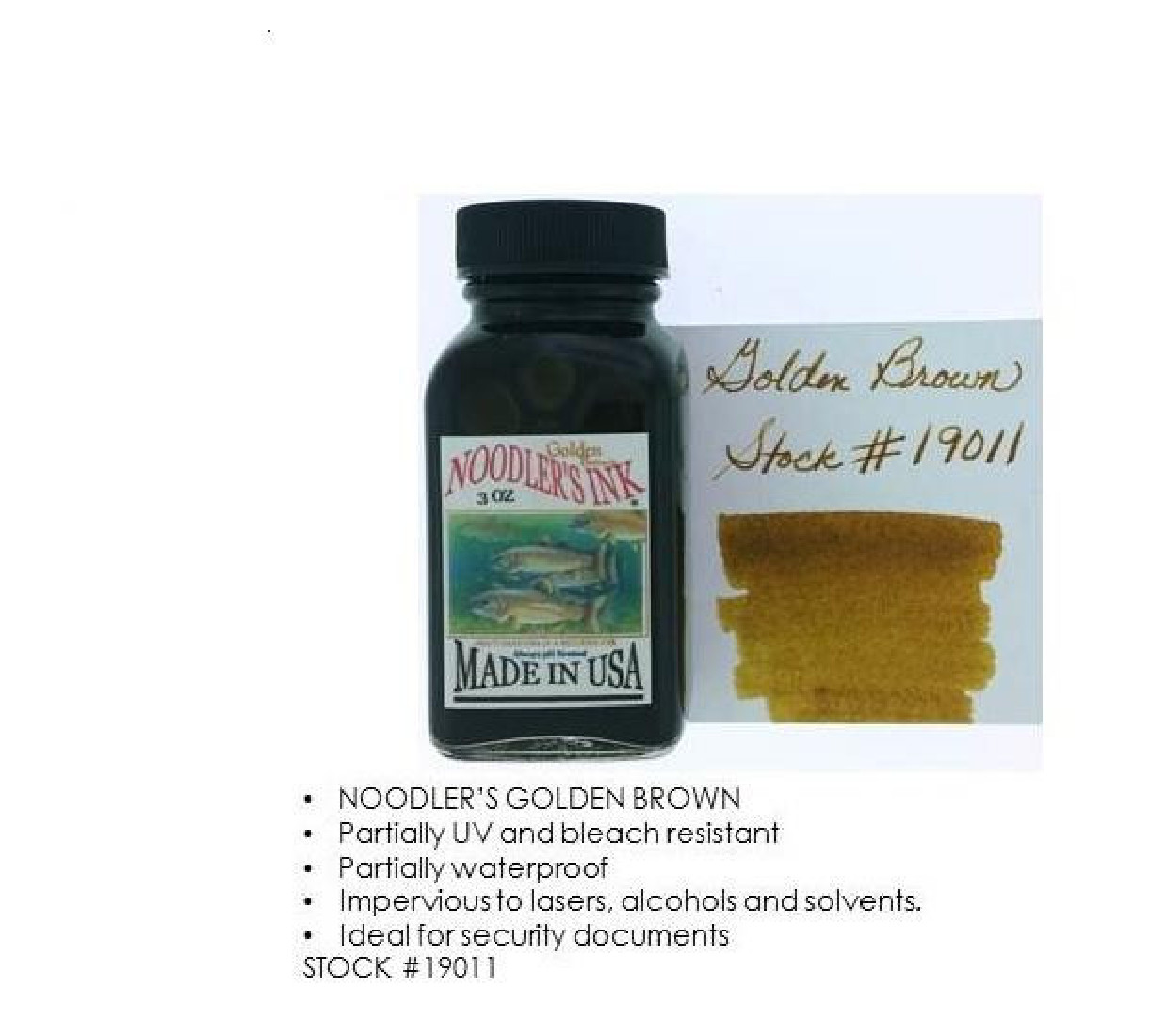 Noodlers ink Golden Brown 90ml  19011