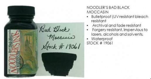 Noodlers ink Bad Black Moccasin  90ml  19061