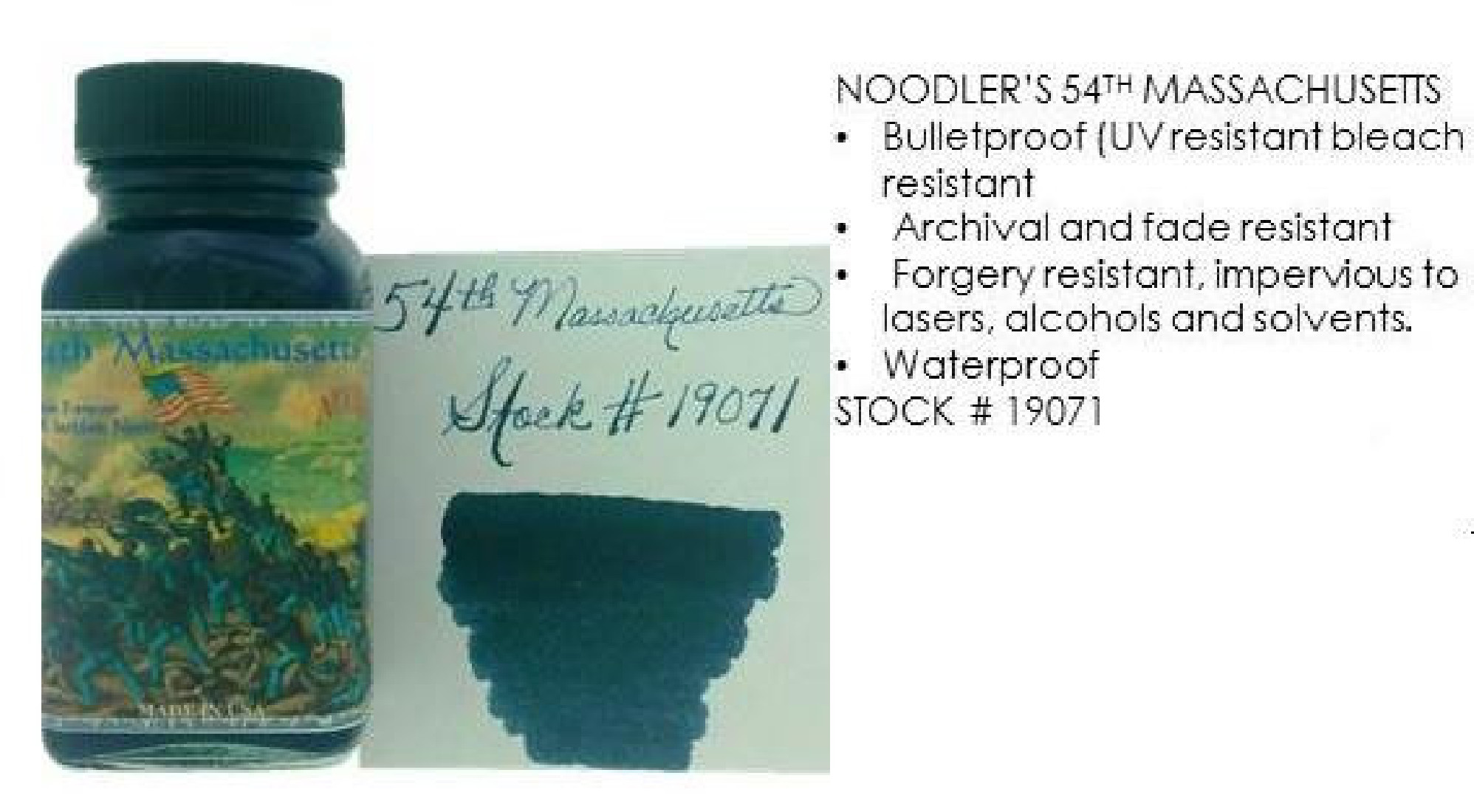 Noodlers ink 54th Massachusetts 90ml  19071