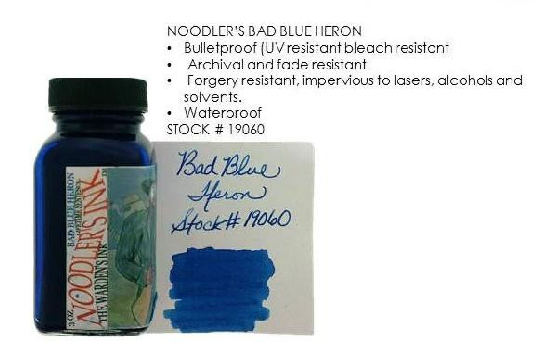 Noodlers ink Bad Blue Heron  90ml 19060