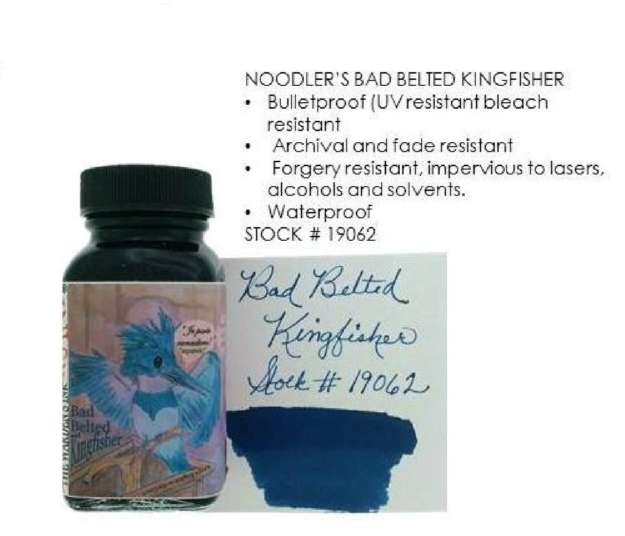 Noodlers ink Bad Belted Kingfisher 90ml  19062