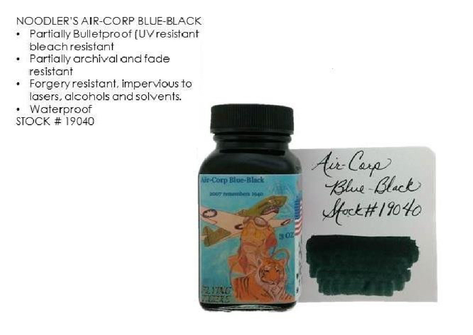 Noodlers ink Aircorp Blue-Black 90ml  19040