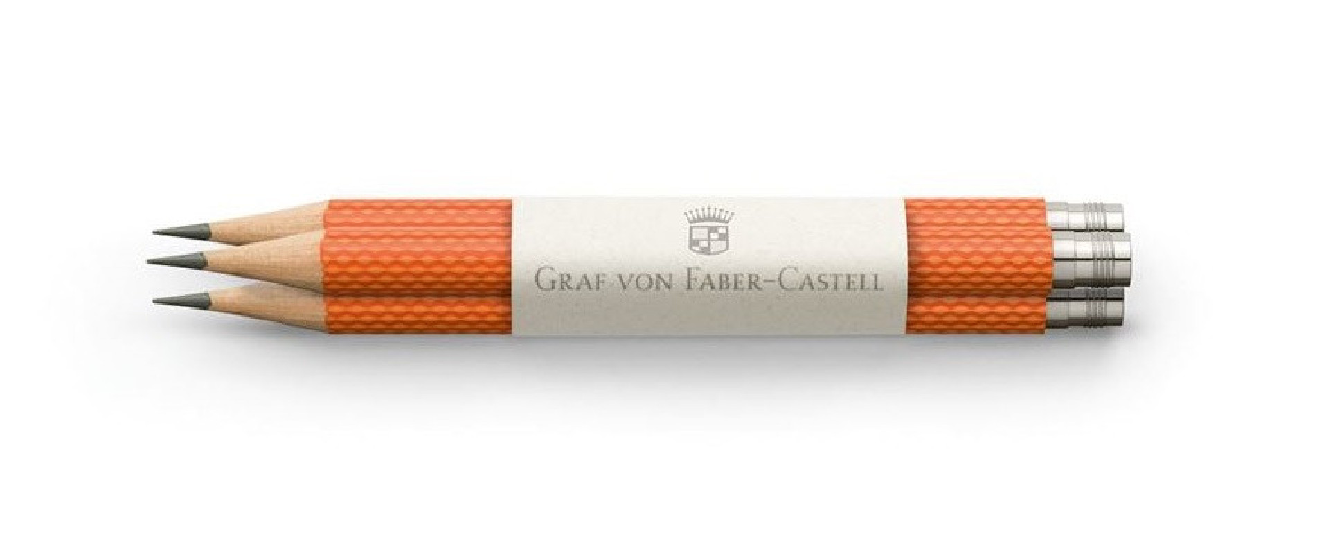 Graf Von Faber Castell, 3 graphite pencils Guilloche, Black 118622
