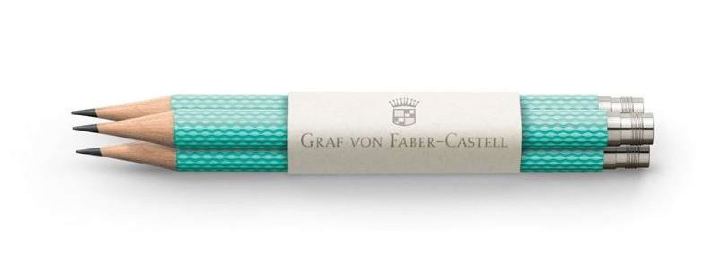 3 pocket pencils Guilloche, Turquoise, 118660  Graf Von Faber Castell