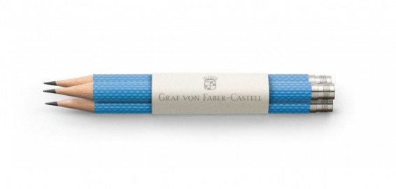 3 pocket pencils Guilloche, Gulf Blue 118668 Graf Von Faber Castell