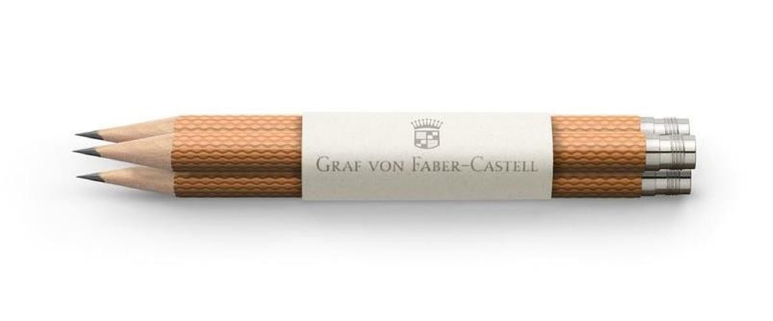 3 pocket pencils Guilloche, Cognac Brown 118665 Graf Von Faber Castell