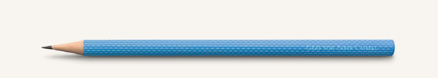 Graf Von Faber Castell, 3 graphite pencils Guilloche, Gulf Blue 118631