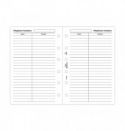 Name and Telephone Number Refill - Pocket 210207 Filofax