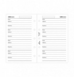 Name, Address And Telephone Number Refill - Mini 510201 Filofax