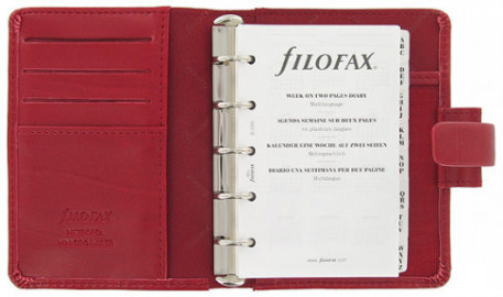 Filofax Organiser Personal Metropol red 026910