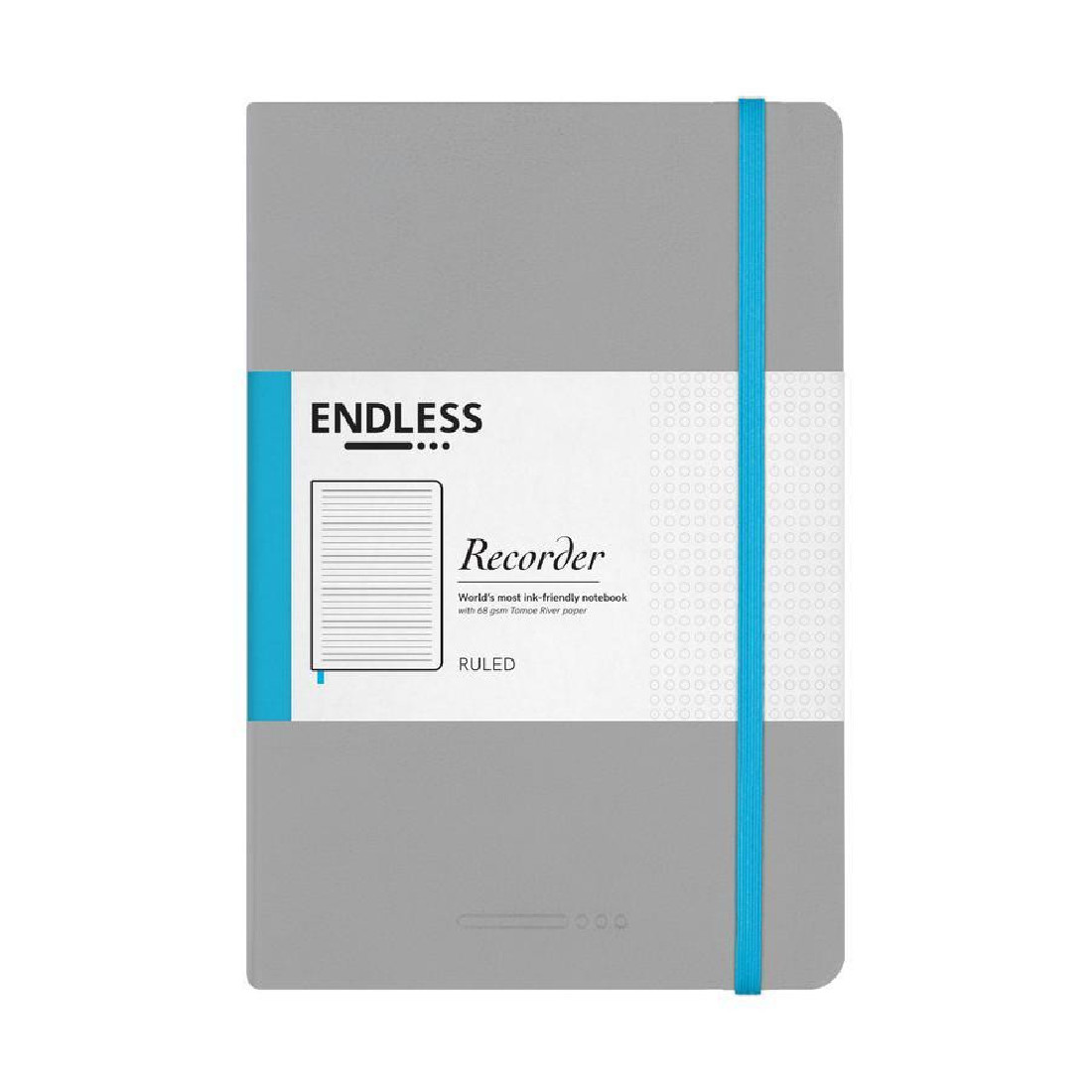 Endless notebook 15x21 mountain snow plain (with no lines) with 68 gsm Tomoe River paper