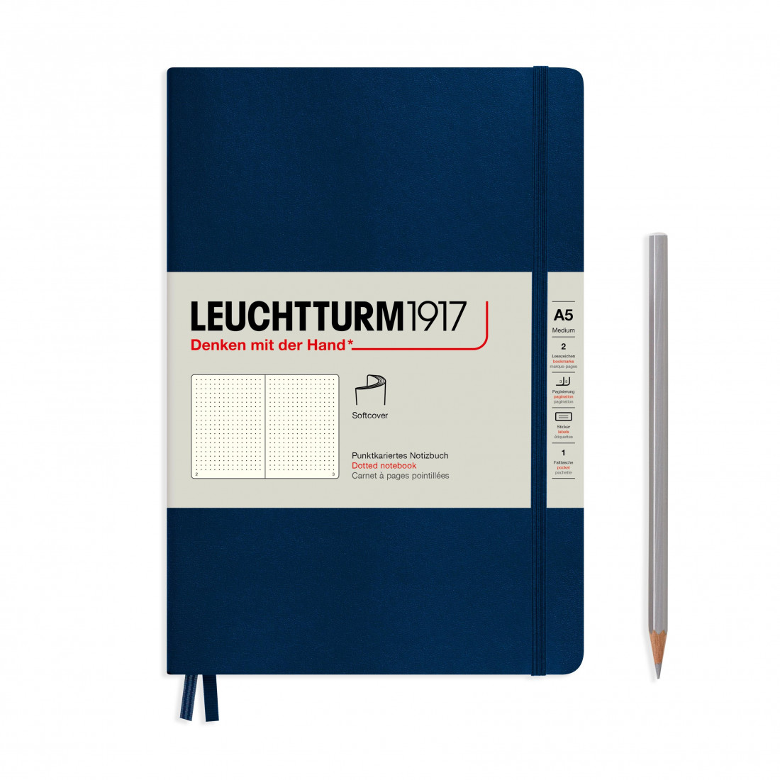 Leuchtturm 1917 Notebook A5 Navy Dotted Soft Cover