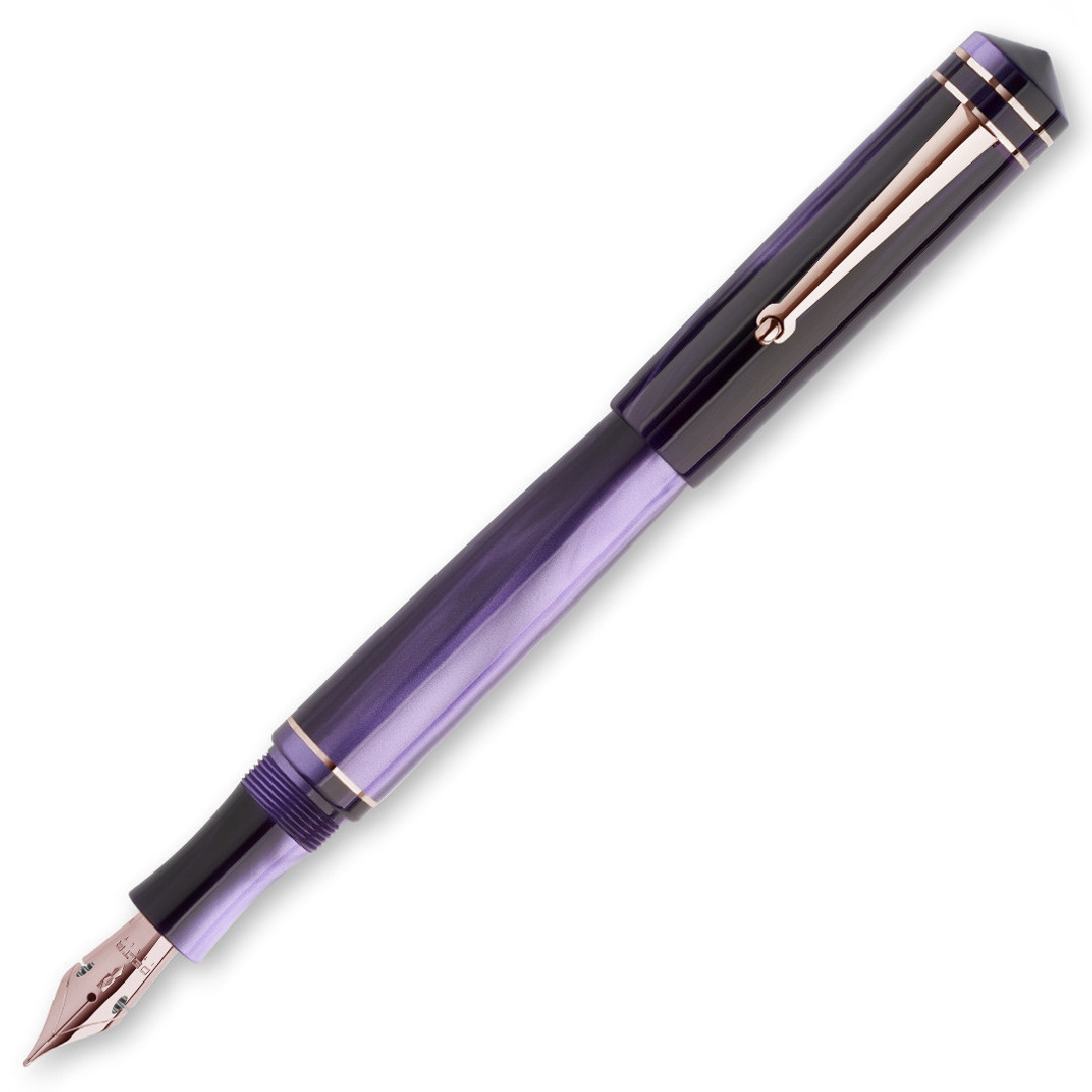 Delta Write Balance Purple Rose-Gold Fountain Pen