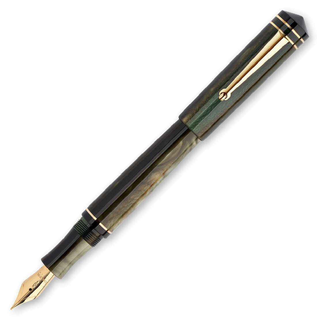 Delta Write Balance Green Gold Fountain Pen