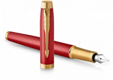 Parker IM Premium Red GT Set Fountain pen and Notebook