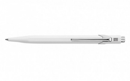 Caran Dache 849 Popline white  ballpoint pen, with slim metal box