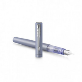 Parker Vector XL Silver - Blue CT Set Fountain Pen and Free Converter