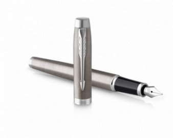Parker IM Essential Stainless Steel CT Set Fountain pen and Notebook