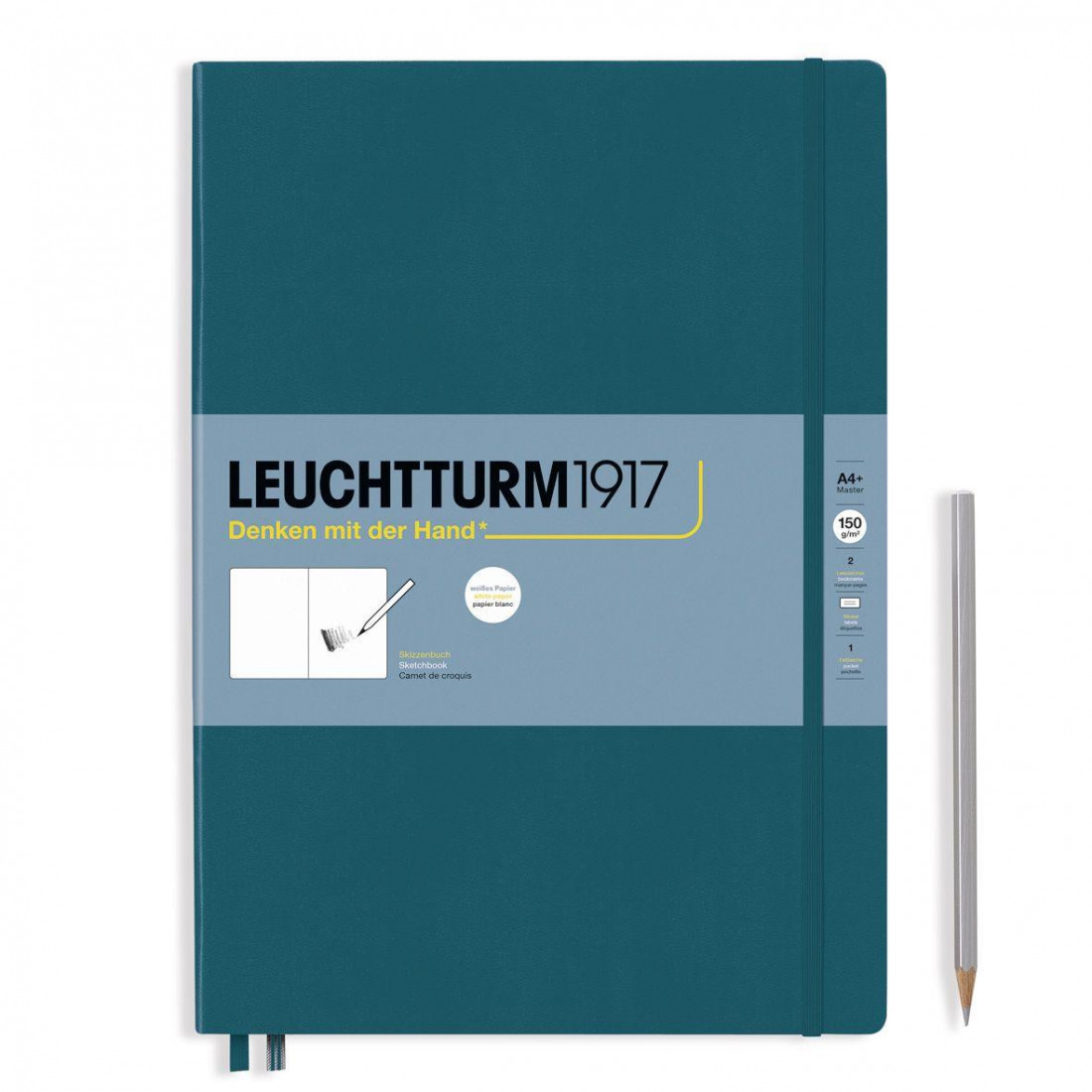 Leuchtturm 1917 Sketchbook Pacific Green Master (A4 plus) 150 gram