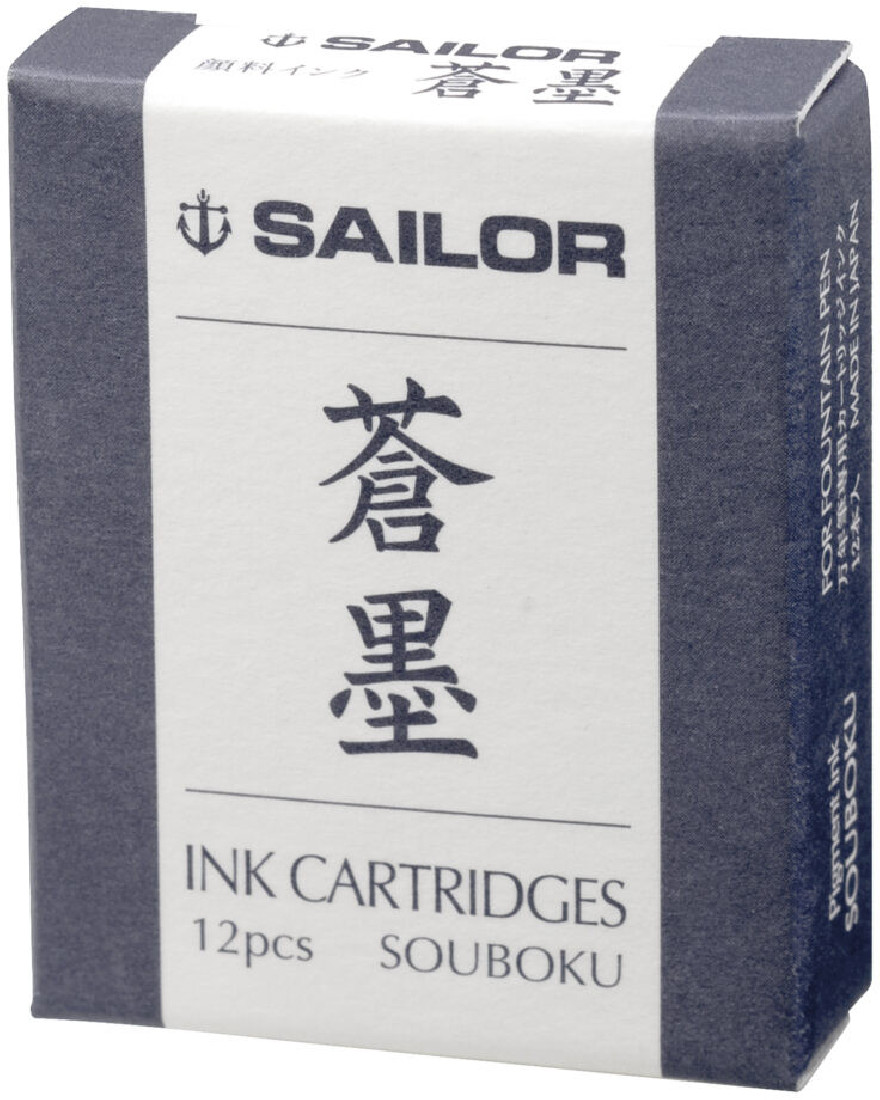 Sailor blue black Ink Cartridge For Fountain Pens Souboku 13-0604-144