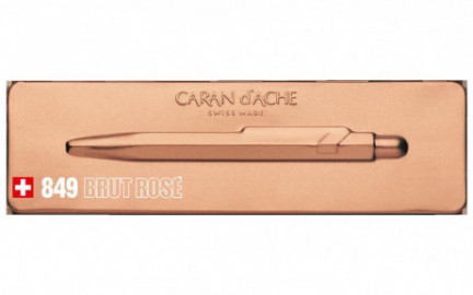 CARAN DACHE 849 with holder brut rose ballpoint pen