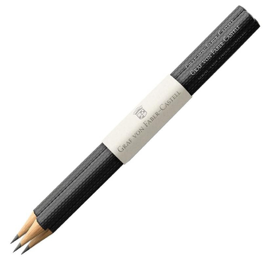 Graf Von Faber Castell 3 graphite pencils Guilloche, Black 118622