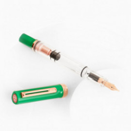 TWSBI ECO-T ROYAL JADE ROSEGOLD FOUNTAIN PEN + MIDNIGHT BLUE INK PACK