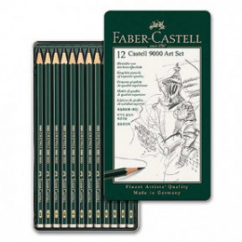 Faber Castell 9000 graphite pencil 119065, Art Set, tin of 12