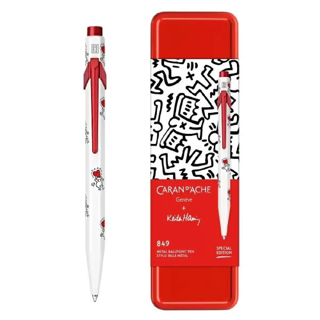 Caran DAche 849 Ballpoint  White - Special Edition 849.123 Keith Haring