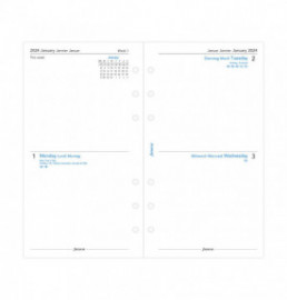Refill Personal Week On Two Pages Multilanguage  2024 24-68423 Filofax fx