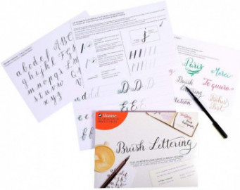 Brause - Pack of 15 Brush Lettering Learning Sheets A4197B